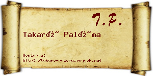 Takaró Palóma névjegykártya
